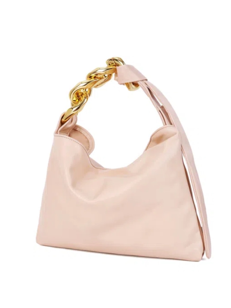 Tiffany & Fred Paris Blush Leather Golden Chain Hobo Shoulder Bag — image 7 of 8